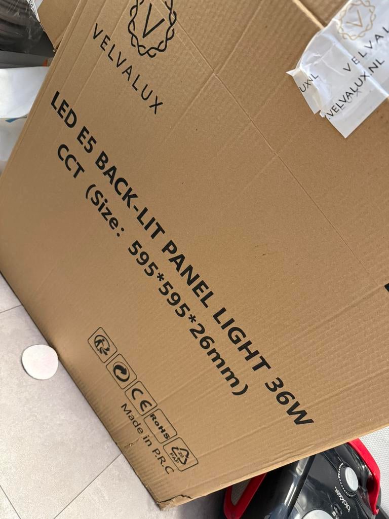 Velvalux led panelen wit licht 60x60x26mm 36w 6000K, Ophalen, Nieuw