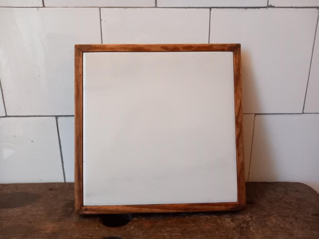 vintage onderzetter, tegel, hout voor pan, bloempot, of..., Ophalen of Verzenden