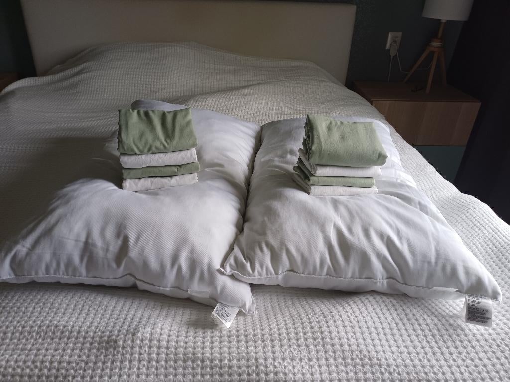 2 binnenkussens H&M, 50x90cm, incl 8 hoezen, NIEUW!!!, Ophalen of Verzenden, Nieuw, Wit, Rechthoekig