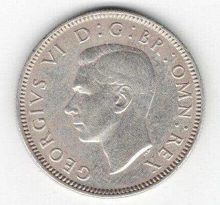 26-693 Engeland 1 shilling 1943, Verzenden, Overige landen, Losse munt, Zilver