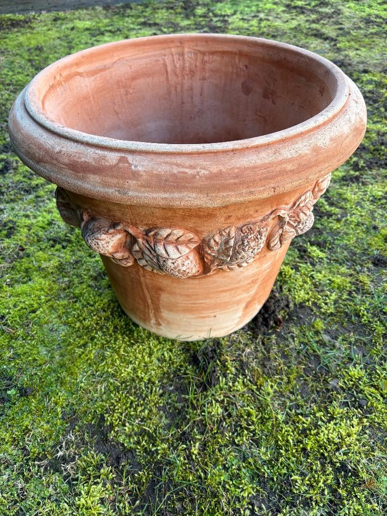 Exclusieve Magnifieke Florentine Artiqiane Dikke Terracottap, Ophalen, 40 cm of meer, Rond, Zo goed als nieuw