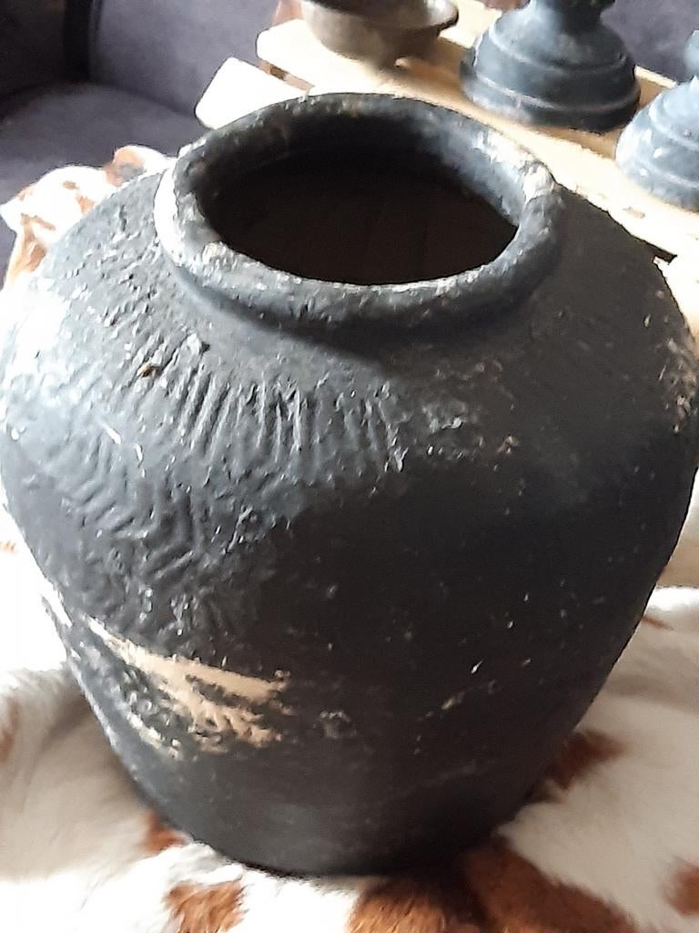 Gr sobere pot "vaas" kruik landelijk ,stoer brocante, Ophalen