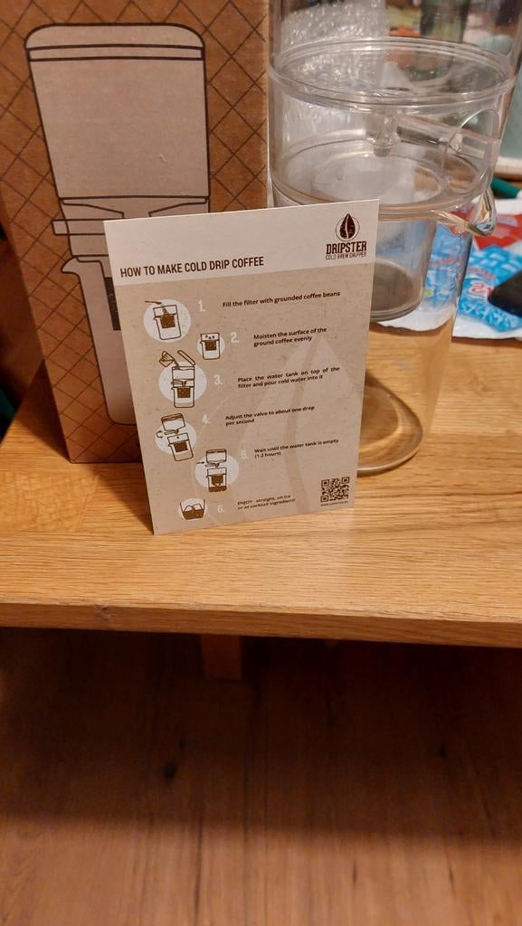 Dripster Cold Brew Dripper - Koud Brouw Koffiezetapparaat, Koffiemachine, Gemalen koffie, Ophalen of Verzenden, Zo goed als nieuw