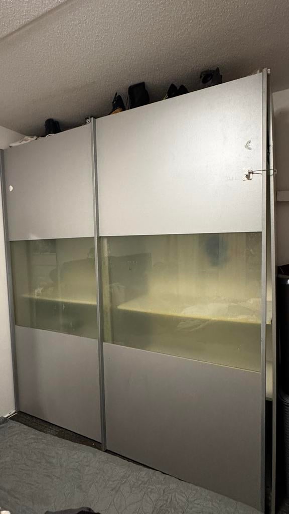 Kledingkast met schuifdeuren, Ophalen, Overige materialen, Gebruikt, 200 cm of meer