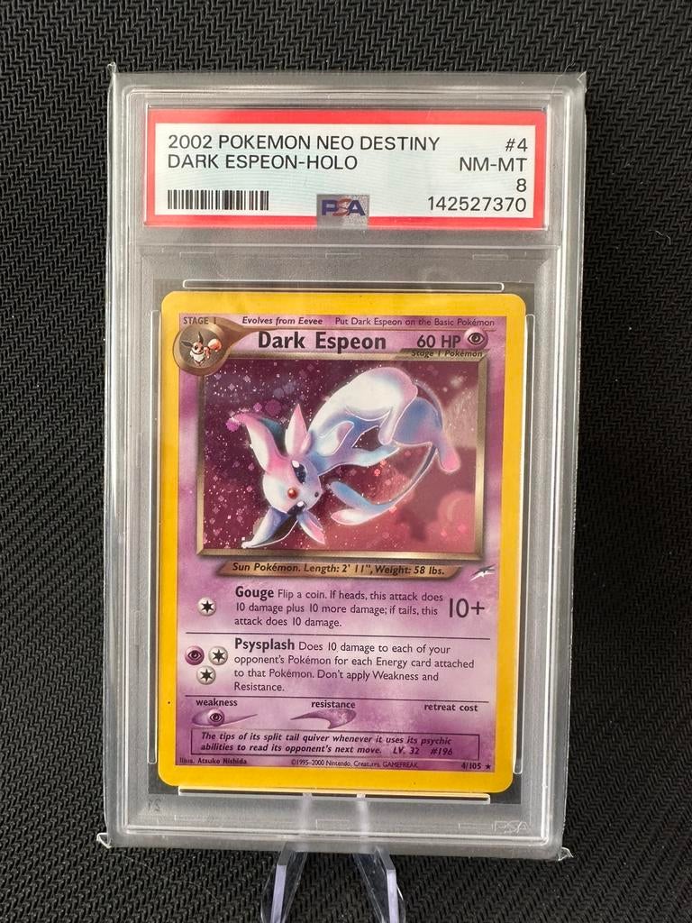PSA 8 Dark Espeon (NDE 4), Ophalen of Verzenden, Zo goed als nieuw