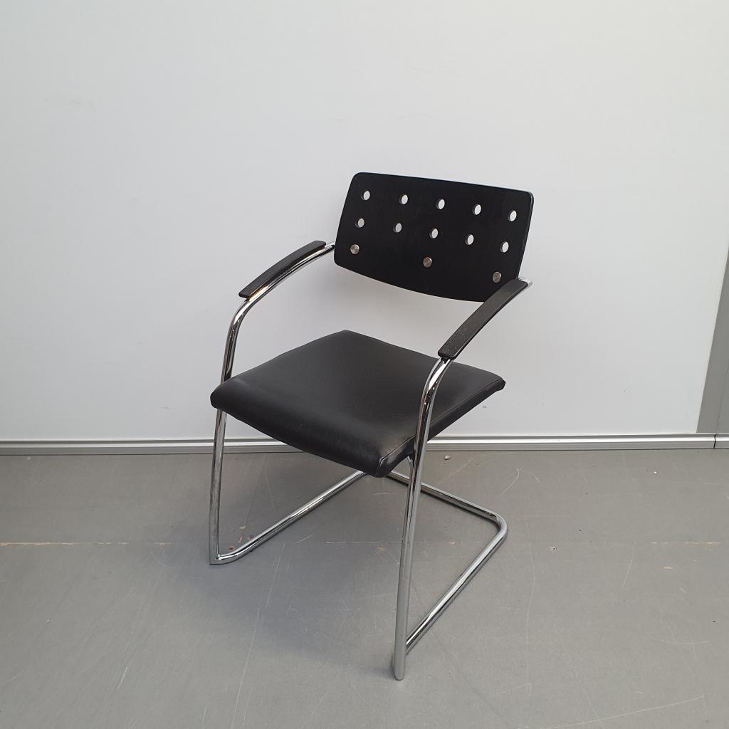 Vergaderstoel - nieuwe skai zwart, Niet ingevuld, Gebruikt, Niet ingevuld, Niet ingevuld