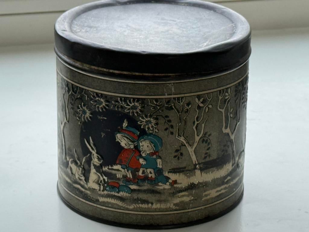 Vintage Appelgelei Blik met Kinderen en Konijnen, Ophalen of Verzenden, Gebruikt, Overige, Overige merken