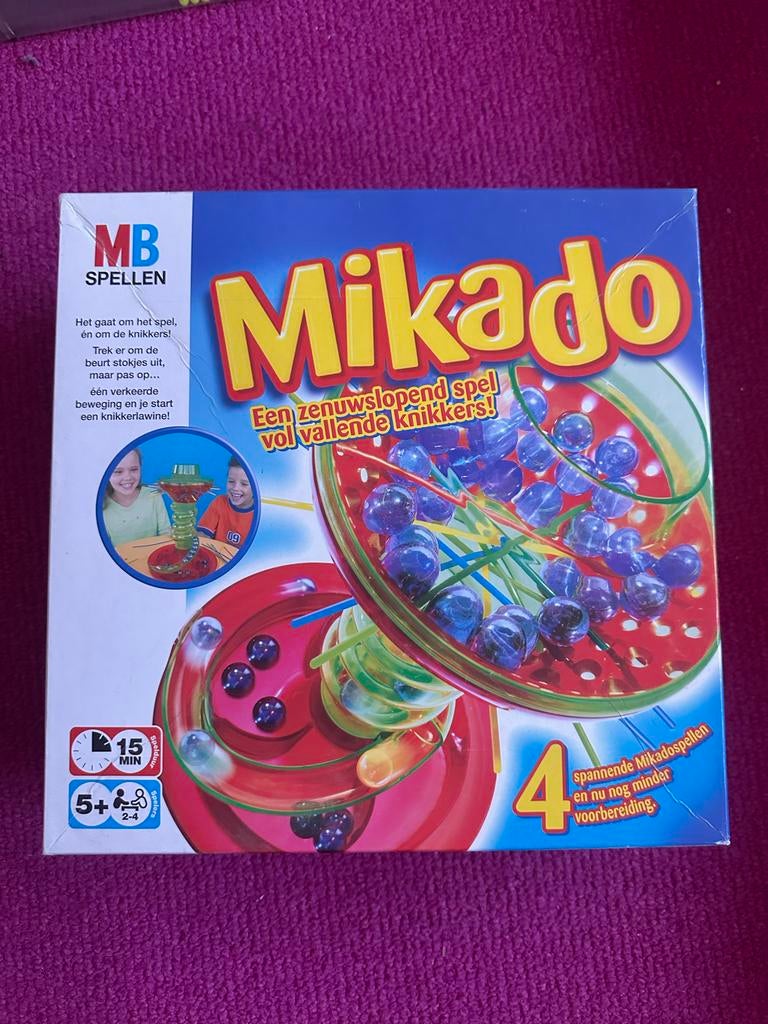 Mikado: Zenuwslopend spel vol vallende knikkers!, Drie of vier spelers, Ophalen of Verzenden, Zo goed als nieuw