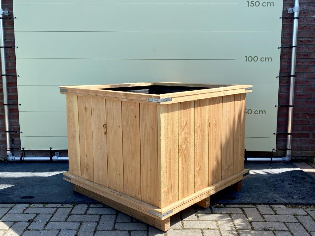 Houten plantenbak 120x120x70cm, Niet ingevuld, 100 cm of meer, Nieuw, Ophalen of Verzenden