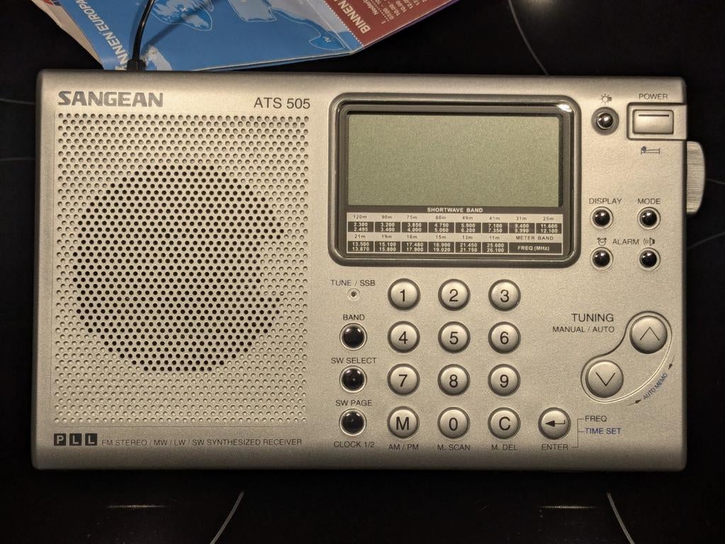 Sangean ATS 505 Wereldontvanger zgan!, Ophalen of Verzenden, Zo goed als nieuw, Wereldontvanger