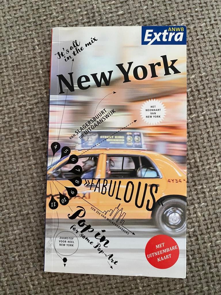 New York ANWB reisgids met grote kaart, Ophalen of Verzenden, Zo goed als nieuw, Reisgids of -boek, Noord-Amerika