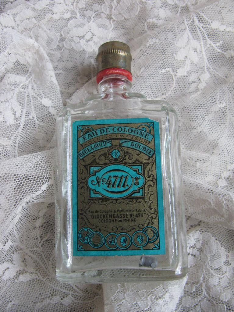Vintage Parfumflesje 4711 Eau de Cologne Blue & Gold Double, Antiek en Kunst, Verzenden