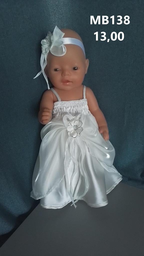 Poppenkleertjes baby born. Bruidsjurk. Opbrengst KiKa., Kinderen en Baby's, Ophalen, Nieuw, Babypop
