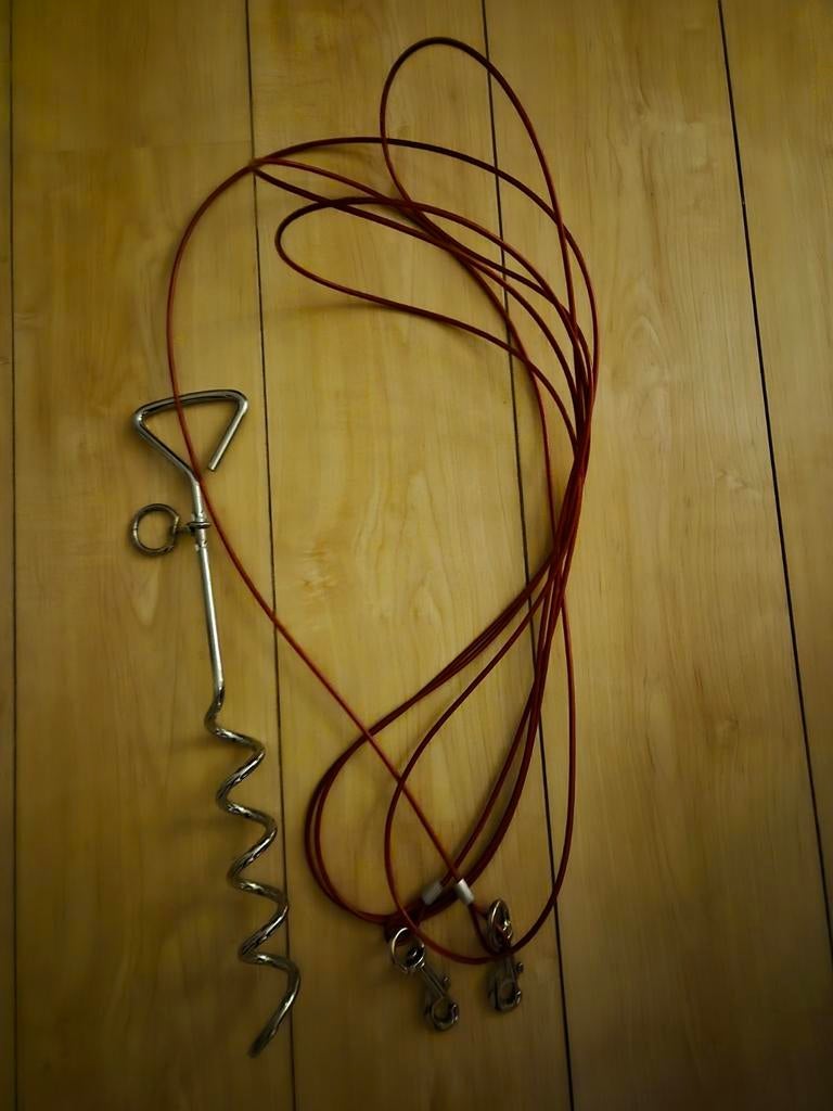 Aanlegspiraal met kabel. Lijn ongeveer 6 meter.
Voor buitena, Ophalen