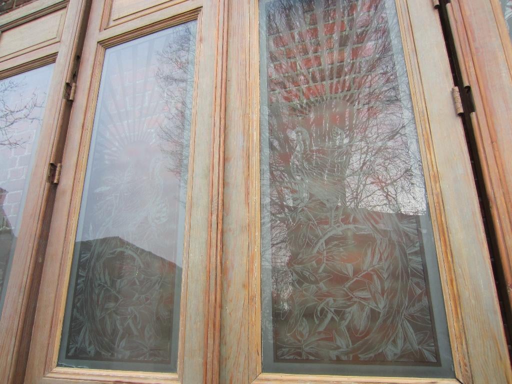 293(of260)hx280br Vierdelige deurenset prachtig ge-etst glas, Ophalen