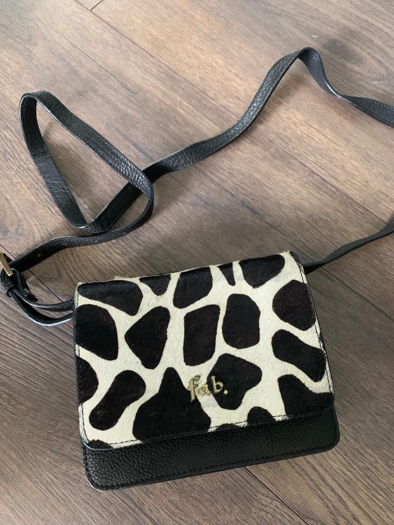 Fab by Fabienne bruin Jackie Bag giraffe print tas crossbody, Ophalen of Verzenden, Nieuw, Bruin, Schoudertasje