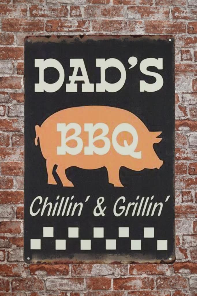 Wandbord bbq - BBQ decoratie - Tekstborden - Decoratie, Cave & Garden, Verzenden, Nieuw, Kouwe Hoek 1B, Waddinxveen