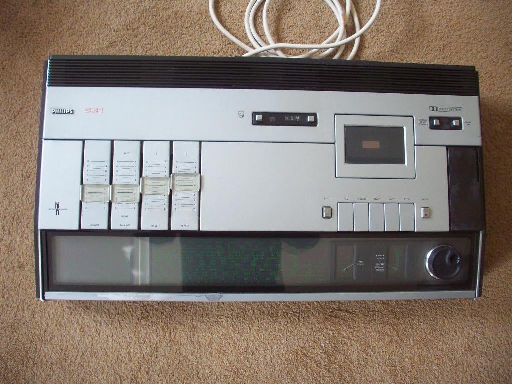 Philips Radio Cassetterecorder type 22RH831, Ophalen of Verzenden, Gebruikt