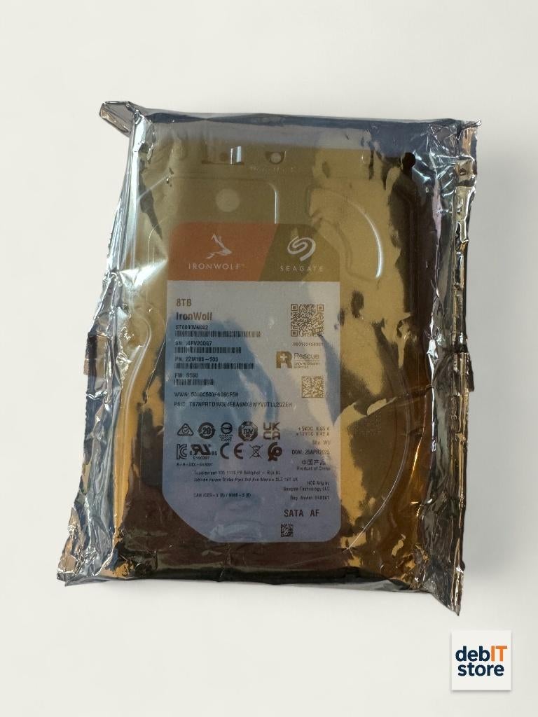 Seagate Ironwolf 8tb NAS HDD - ST8000VN002 (nieuw), 8tb, Seagate, Server, Nieuw