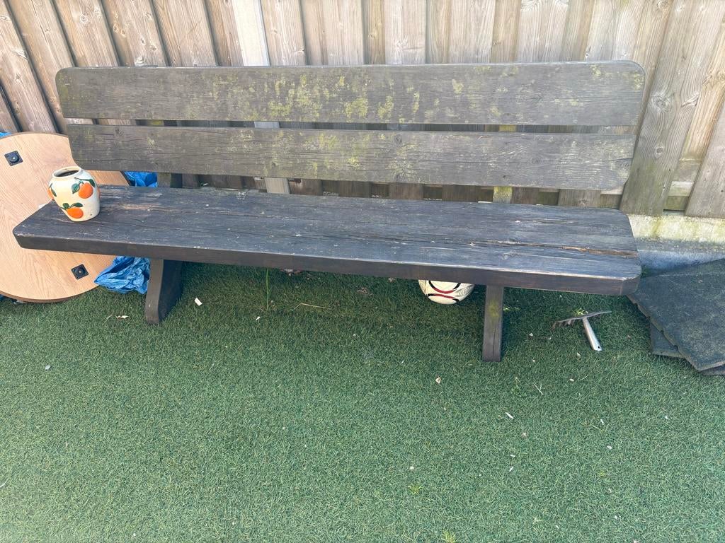 Gratis tuinbank 200 cm, zithoogte 43 cm, Tuin en Terras, Ophalen, Gebruikt, Hout