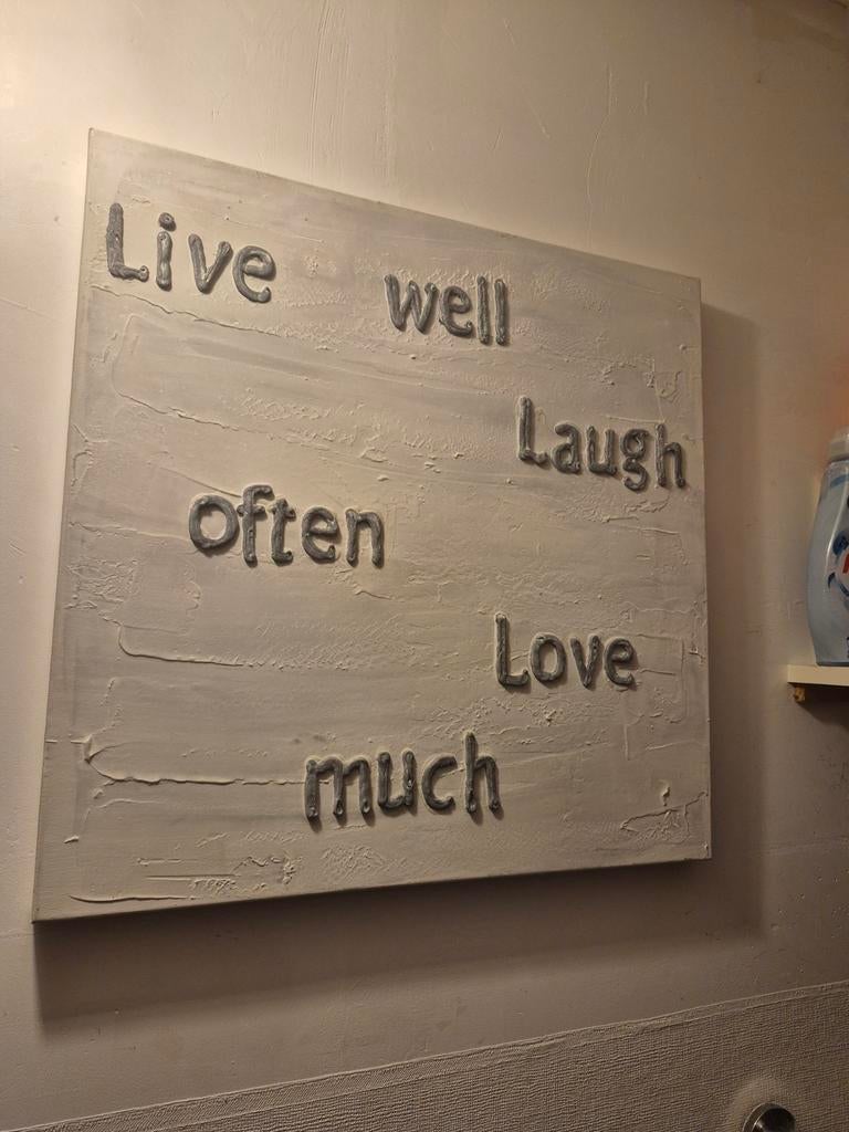 Schilderij met tekst 'Live well Laugh often', Ophalen