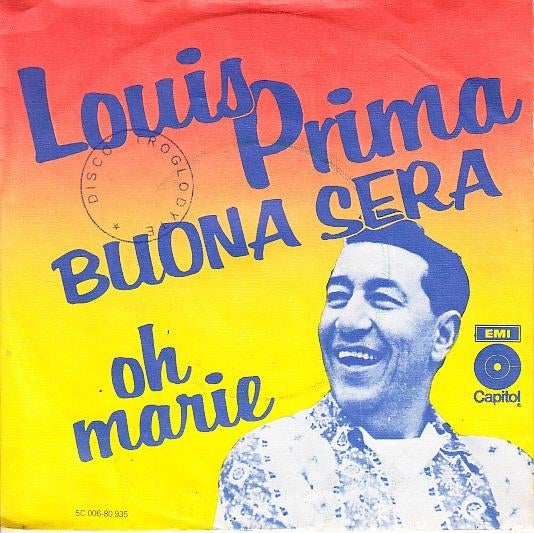 louis prima - buona sera / oh marie ( jukebox), Cd's en Dvd's, Vinyl Singles, Gebruikt, 7 inch, Single, Ophalen of Verzenden