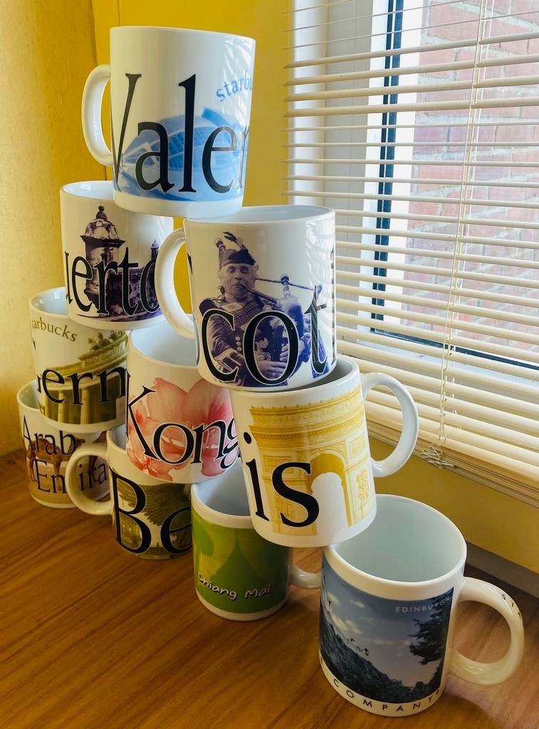 Starbucks | 10 GROTE mok mokken | beker bekers, Ophalen of Verzenden, Zo goed als nieuw, Overige stijlen, Kop(pen) en/of Schotel(s)