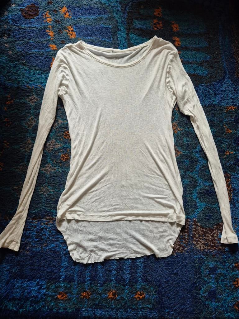 Ann Demeulemeester witte longsleeve, Kleding | Dames, Maat 38/40 (M), Wit, Ophalen of Verzenden, Zo goed als nieuw