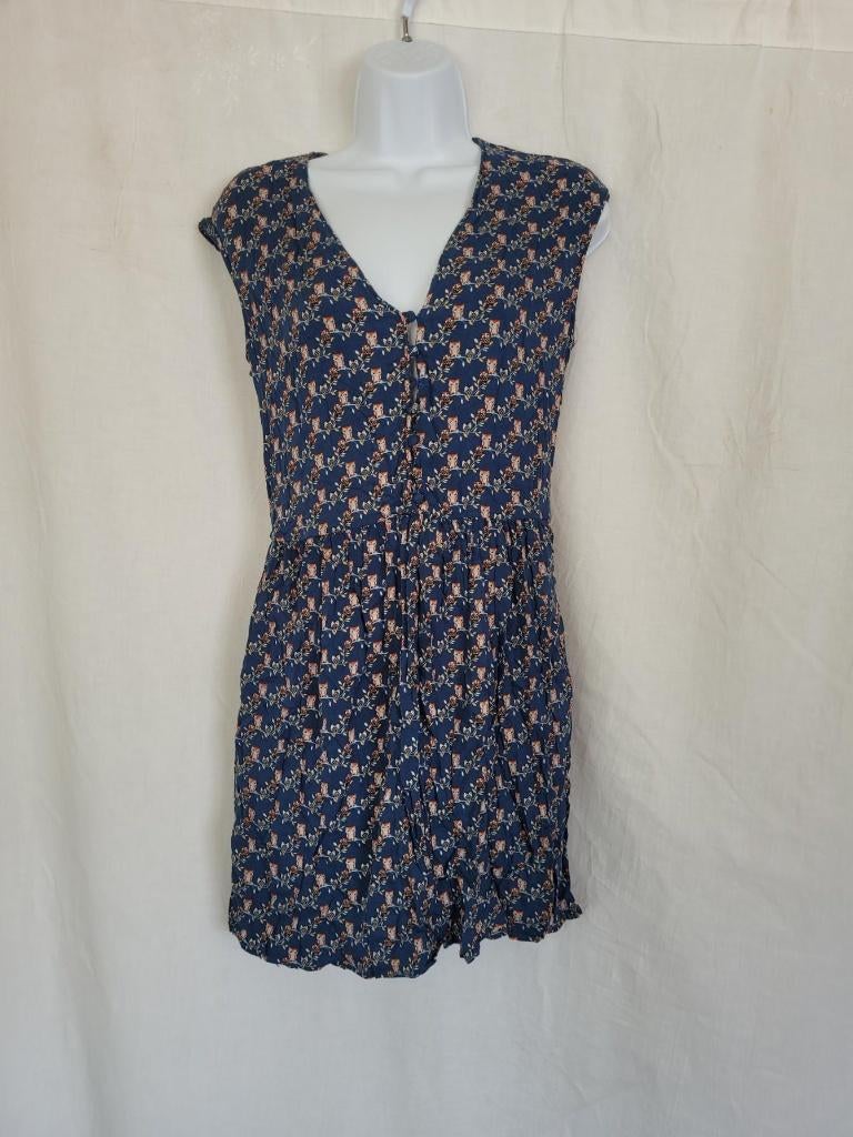 Leuke blauwe minijurk met uilen mt M merk Zara Trafaluc, Kleding | Dames, Maat 38/40 (M), Blauw, ., Ophalen of Verzenden