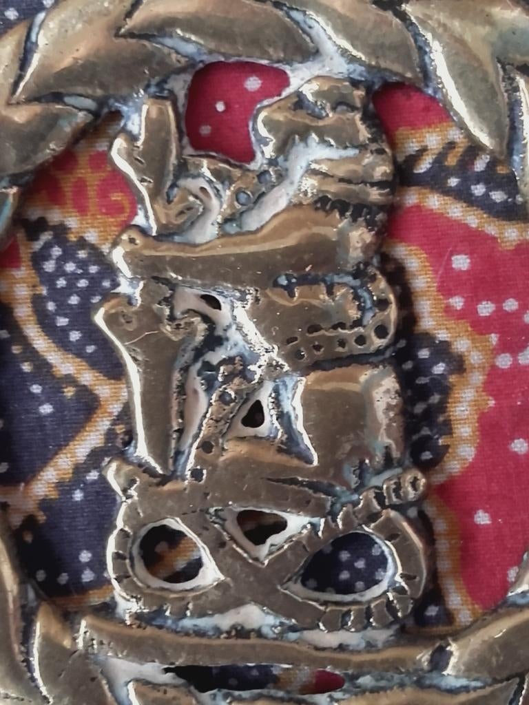 Zeldzaam antiek kleppermannetje uit Engeland met een leeuw., Ophalen of Verzenden, Koper