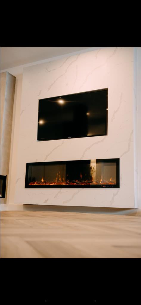 Nieuwe Elektrische Haard 128cm ROYAL PRO - Zonder Verwarming, Ophalen, Nieuw, Hangende haard, Elektrische haard