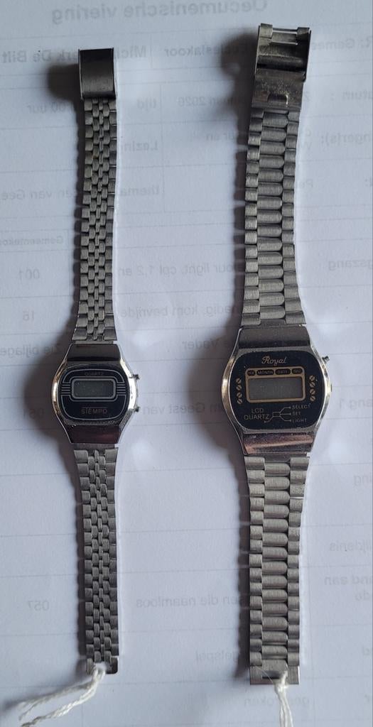 Vintage digitale horloges - Siempo & Royal, Overige merken, Staal, Polshorloge, 1960 of later