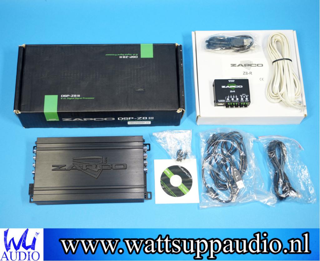ZAPCO DSP-Z8 VIII 8 Kanaals DSP + Z8R Remote control
