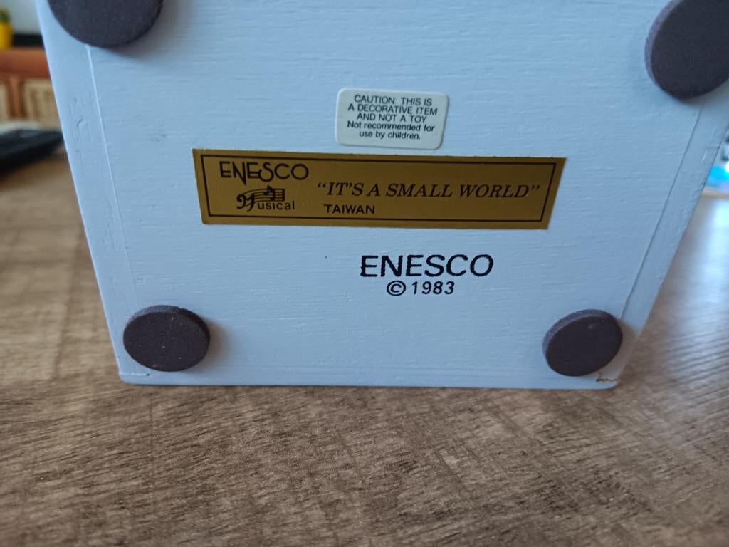 Vintage Enesco 'It's a Small World' Muziekdoos, Ophalen of Verzenden, Gebruikt, Overige typen