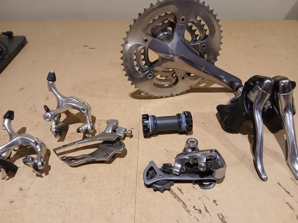 Topstaat dura ace 10speed triple groep 7800, Fietsen en Brommers, Fietsonderdelen, Ophalen of Verzenden, Zo goed als nieuw, Racefiets