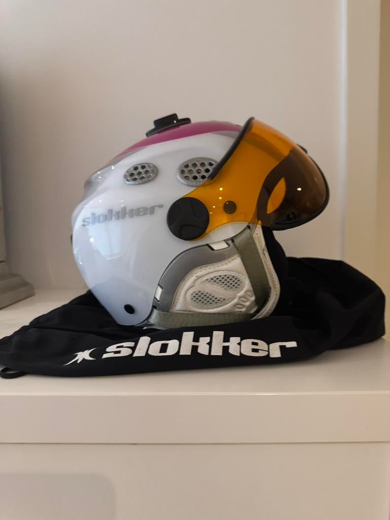 Slokker skihelm voor kinderen, Sport en Fitness, Skiën en Langlaufen, Gebruikt, Overige typen, Overige merken, Minder dan 100 cm