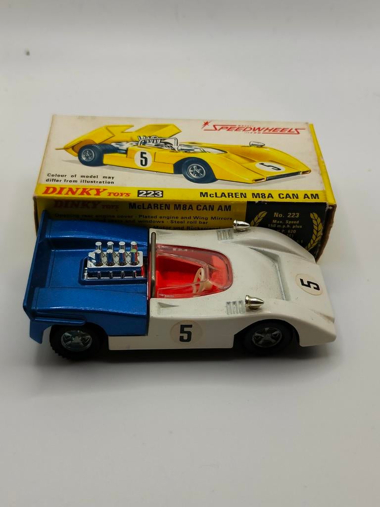Dinky Toys 223: McLaren M8A CAN AM, mint boxed, Hobby en Vrije tijd, Modelauto's | 1:43, Ophalen of Verzenden, Auto, Dinky Toys