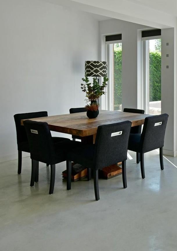 Teakhouten eettafel vierkant 130 cm dBodhi Soul, Huis en Inrichting, Ophalen, Zo goed als nieuw, Vijf personen of meer, 100 tot 150 cm