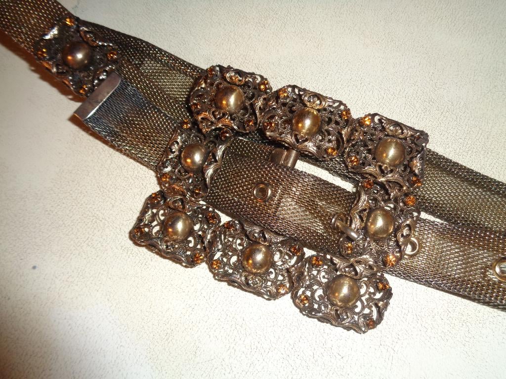 NANNI bronzen metalen riem met grote gesp, Kleding | Dames, 5 cm of meer, Nieuw, Ophalen of Verzenden, NANNI