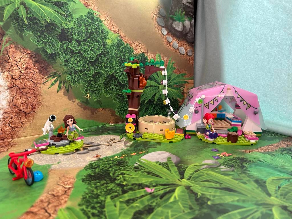 LEGO Friends 41392 Glamping in de Natuur, Kinderen en Baby's, Speelgoed | Duplo en Lego, Zo goed als nieuw, Lego, Complete set