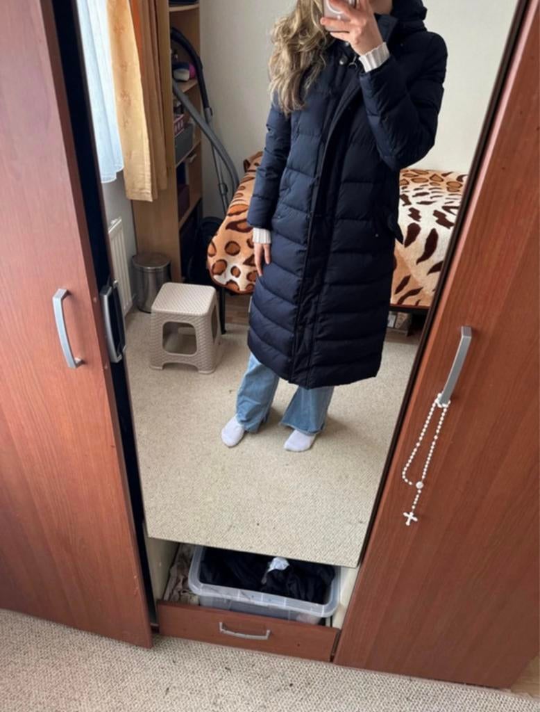 Marc O’Polo winterjas, Kleding | Dames, Jassen | Winter, Zo goed als nieuw, Maat 36 (S), Blauw, Ophalen of Verzenden