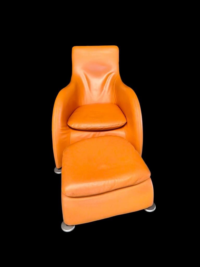 Loge / Montis fauteuil met hocker, Ophalen, 75 tot 100 cm, 50 tot 75 cm