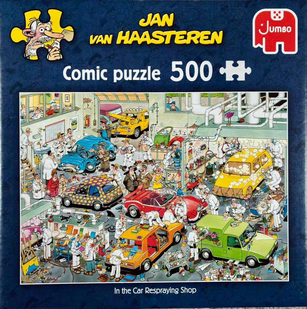 Jan van Haasteren - In the car respraying shop - 500 stukjes, Ophalen, 500 t/m 1500 stukjes, Zo goed als nieuw