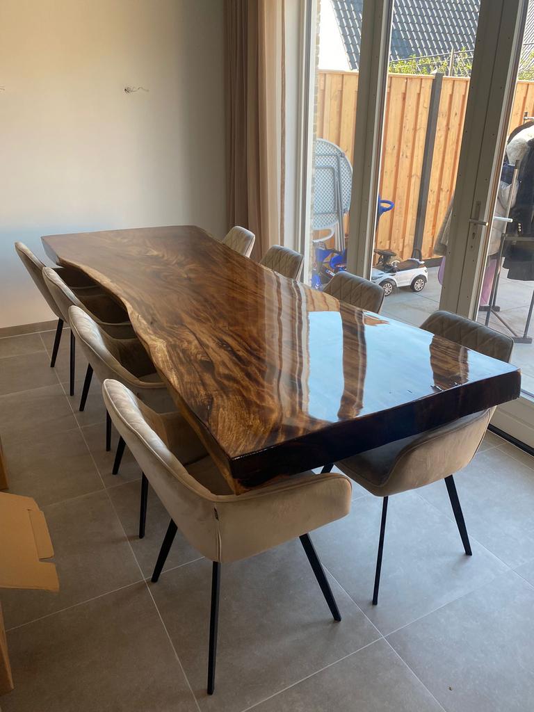 Epoxy kunst-tafels, Eikenhout, 100 tot 150 cm, Nieuw, Vijf personen of meer