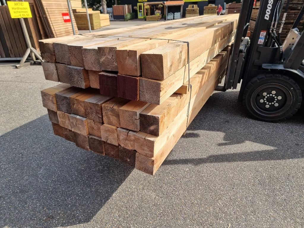 Grote partij Douglas balken en palen b keus! NARJAARS ACTIE!, Ophalen, Nieuw, 250 cm of meer, Balken