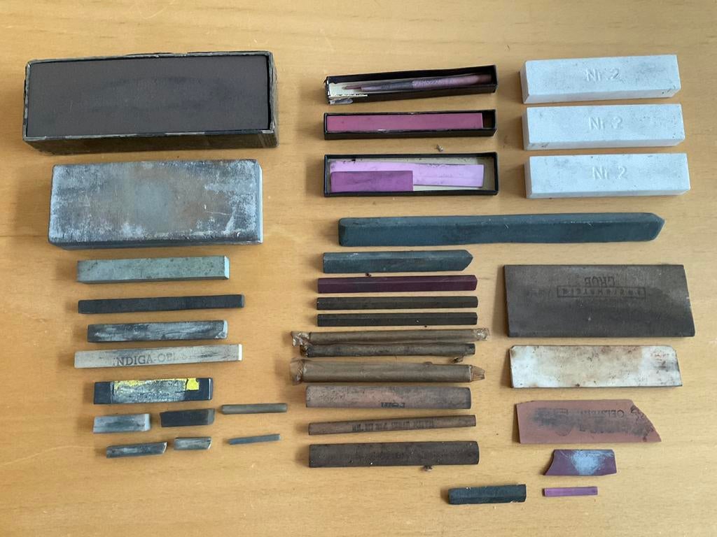 Slijpstenen wetstenen horlogemakers gereedschap, Ophalen of Verzenden, Gebruikt