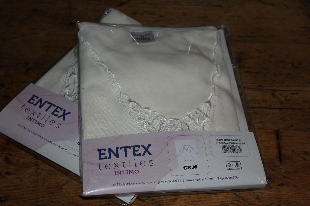 2 Thermoshirts, nieuw, met kant, maat M, Ophalen of Verzenden, Wit, Hemd