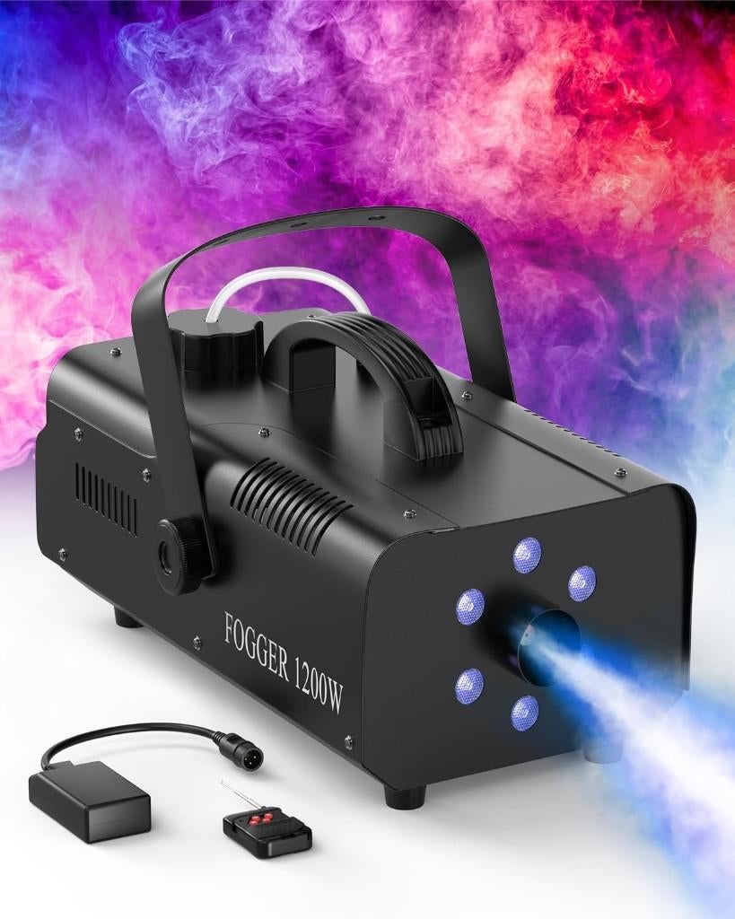 Rookmachine 1200W met LEDS en afstandsbediening | NIEUW, Rp, Nieuw, Ophalen of Verzenden, Rp