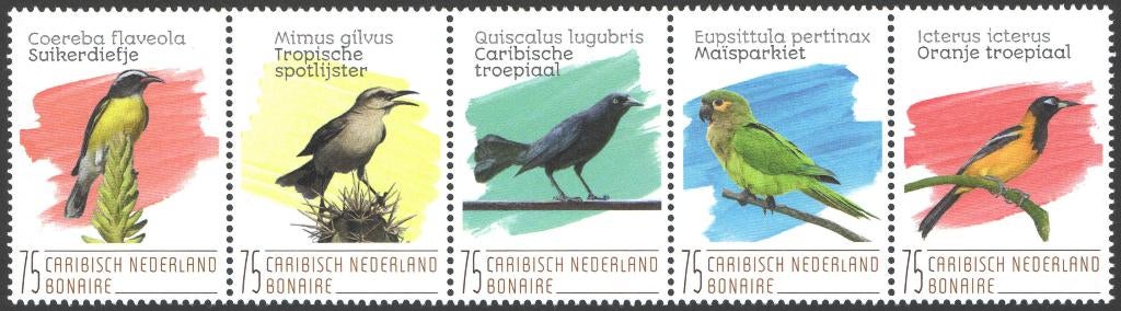 Caribisch Nederland 225 strip v 5 postfris Bonaire 2020, Ophalen of Verzenden, Postfris