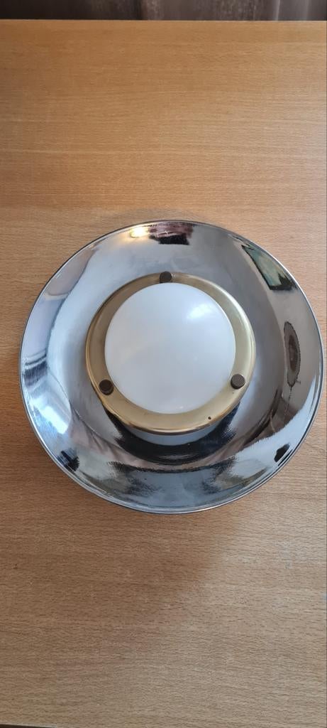 Space Age UFO Lamp, Ophalen of Verzenden, Gebruikt, Glas, Space Age